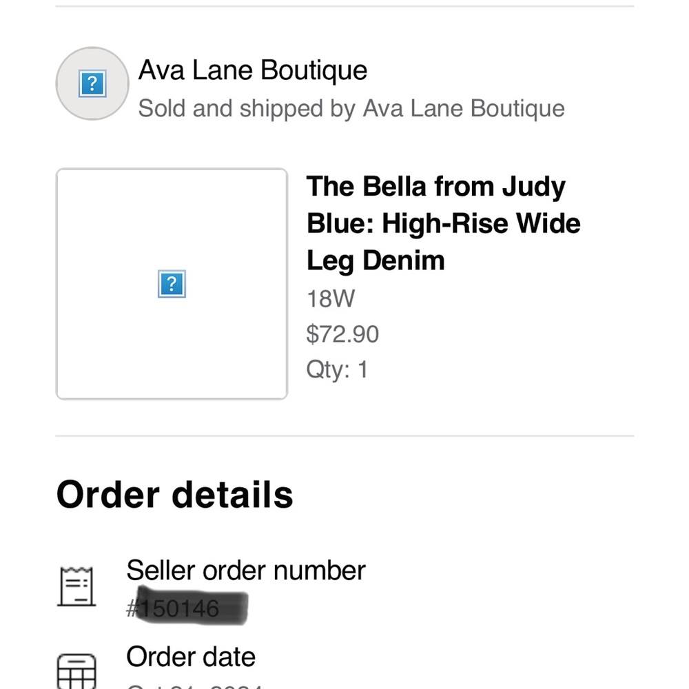 The Bella from Judy Blue: High-Rise Wide
Leg Denim 18W